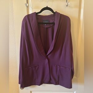 Eloquii Plum Shawl-Collar Single-Button Blazer Women’s Size 20 - plus size